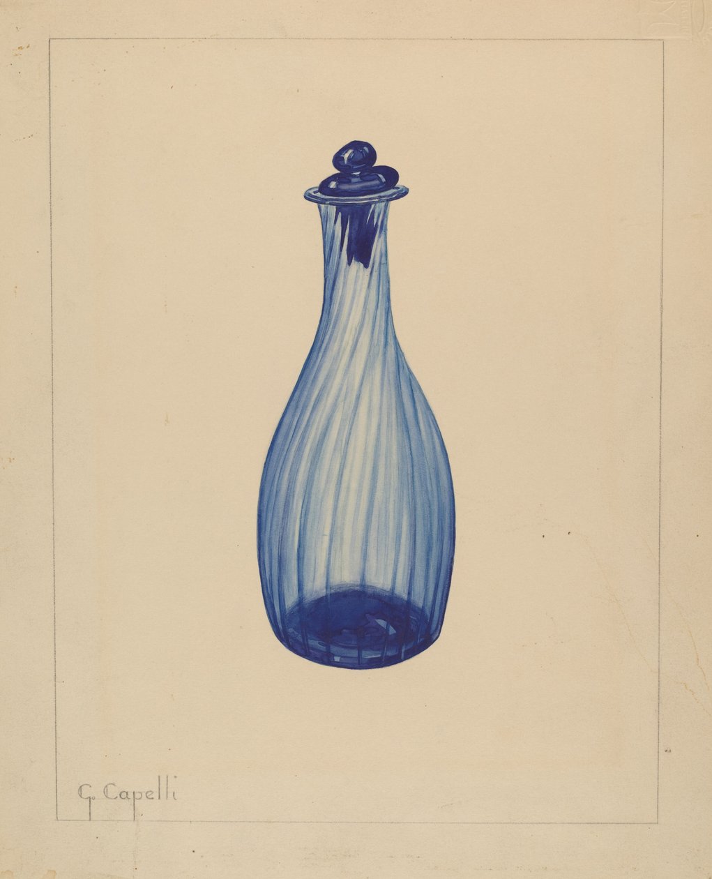 Toiletwaterfles, 1937 door Giacinto Capelli