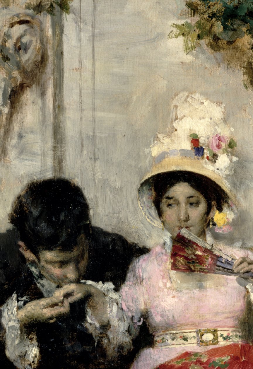 De verklaring (detail) door Giacomo Favretto