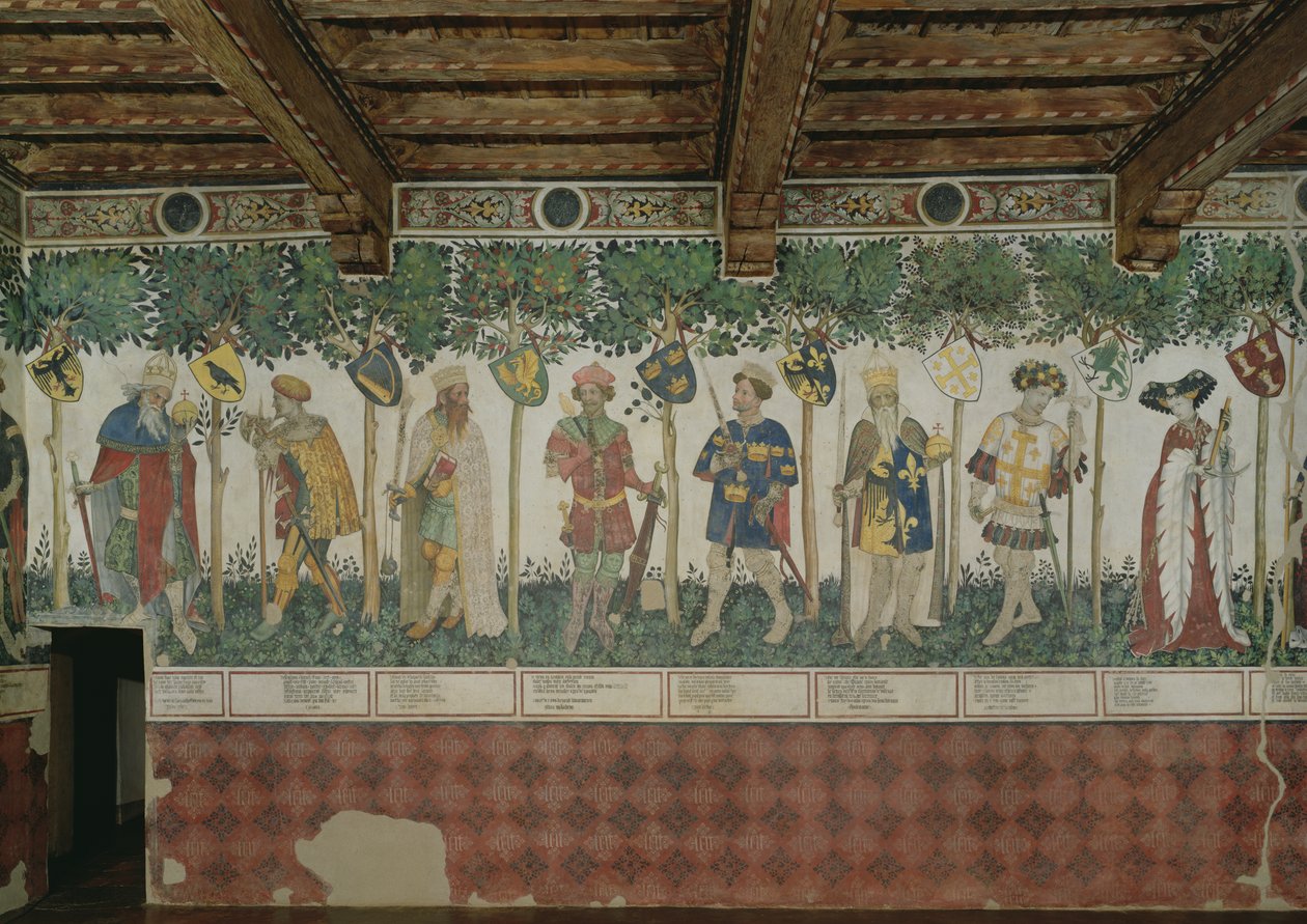 De Negen Waardigen en de Negen Waardige Vrouwen, detail door Giacomo Jaquerio