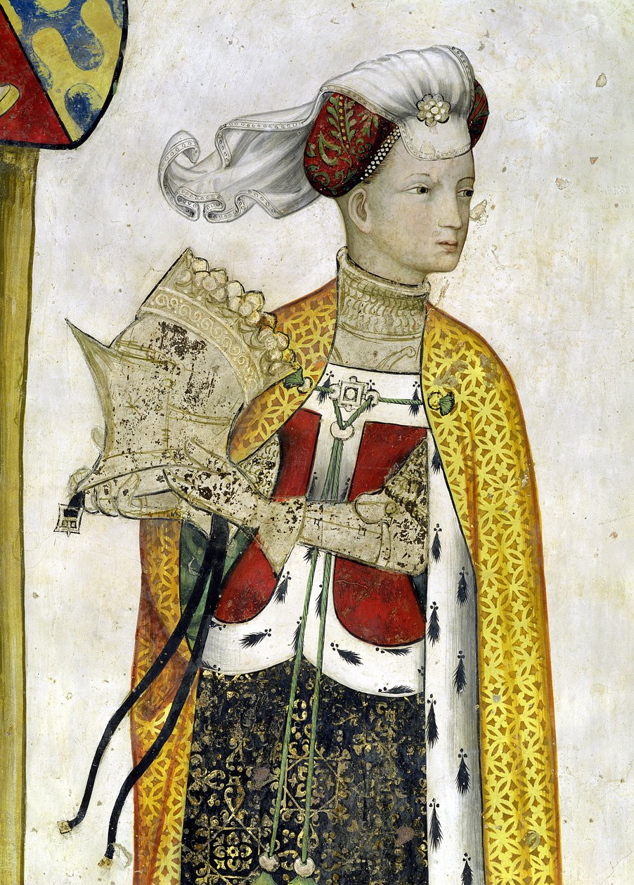 De Negen Waardigen en de Negen Waardige Vrouwen, detail van Lampeto, 1418-30 door Giacomo Jaquerio