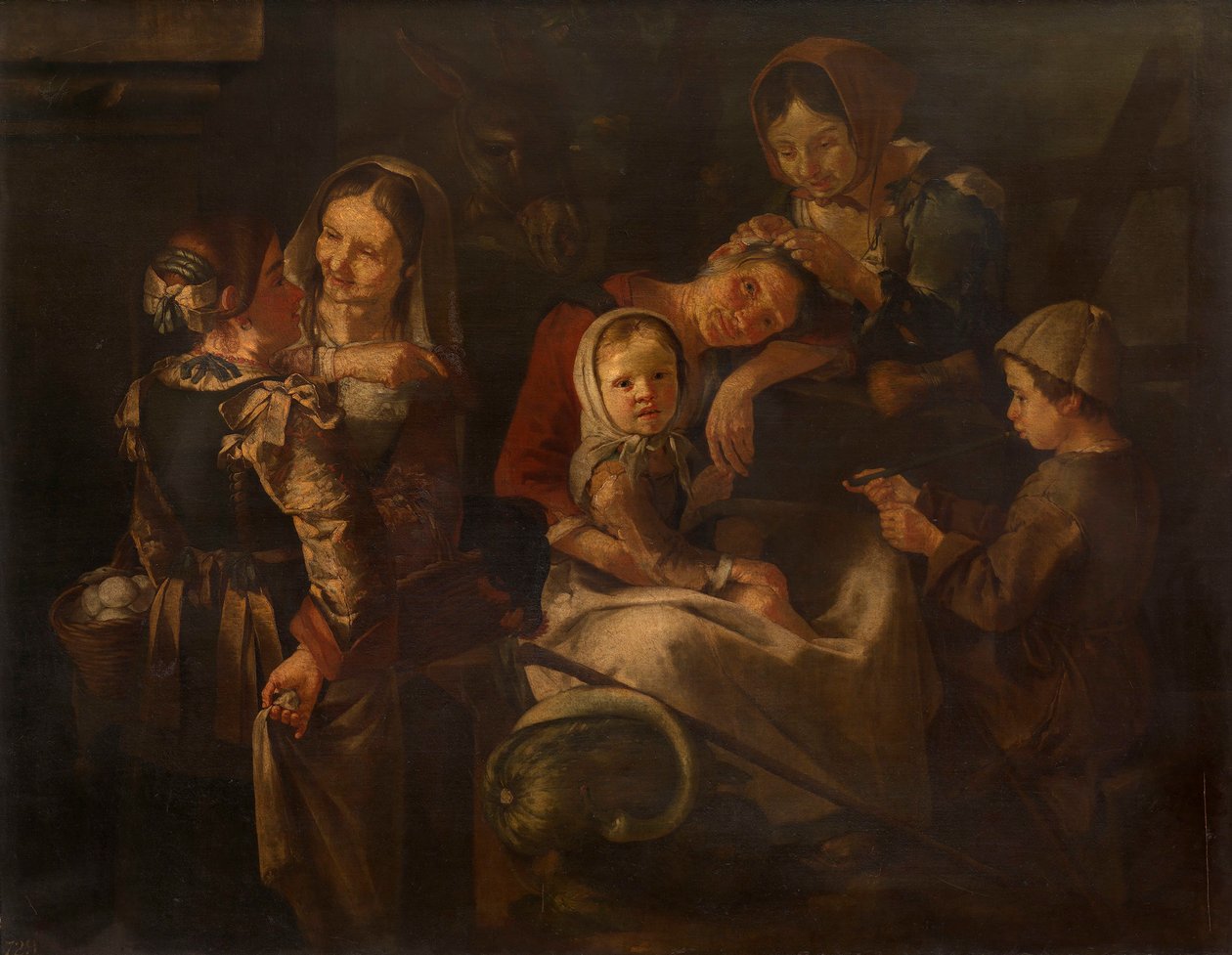 Boerinnen en kinderen door Giacomo Francesco Cipper