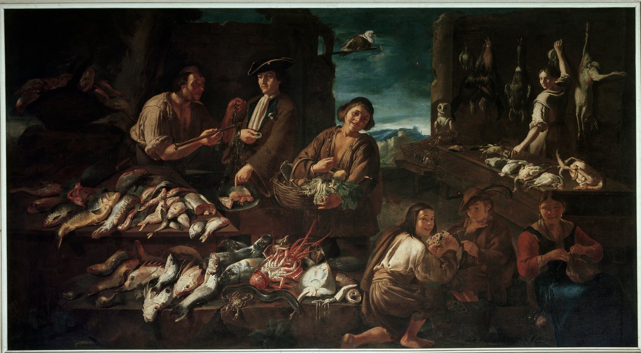 De markt door Giacomo Francesco Cipper