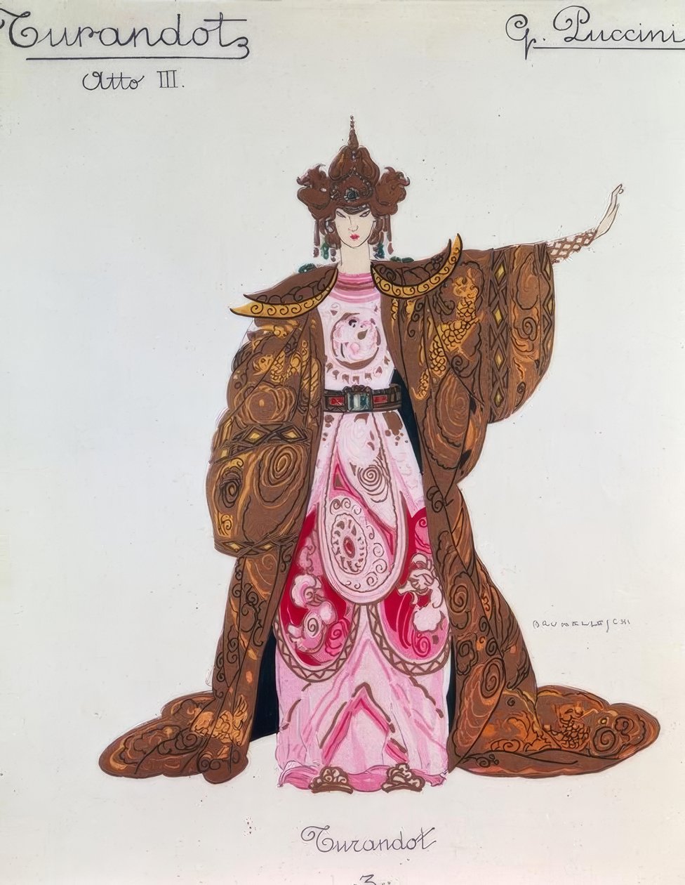 Figurine van Turandot in de 3e akte door Giacomo Puccini