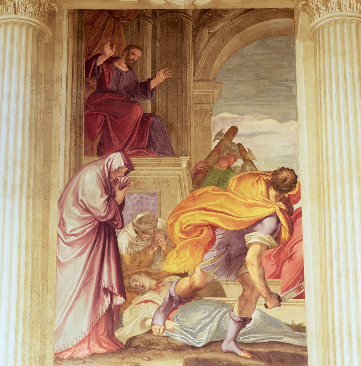 Moord op de Maagd door Giambattista (1526 78) Zelotti
