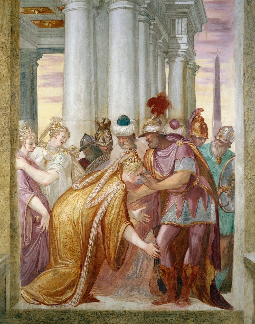 Sophonisba smeekt Masinissa door Giambattista Zelotti