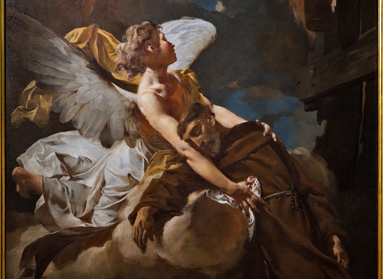 Extase van St. Franciscus (detail) door Giambattista Piazzetta