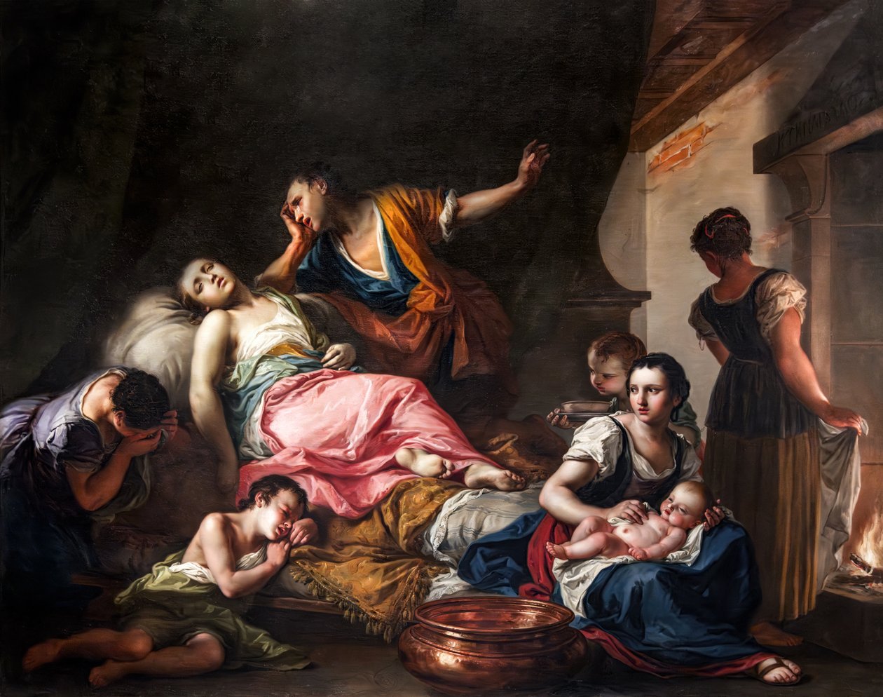 Rachels dood door Giambettino Cignaroli