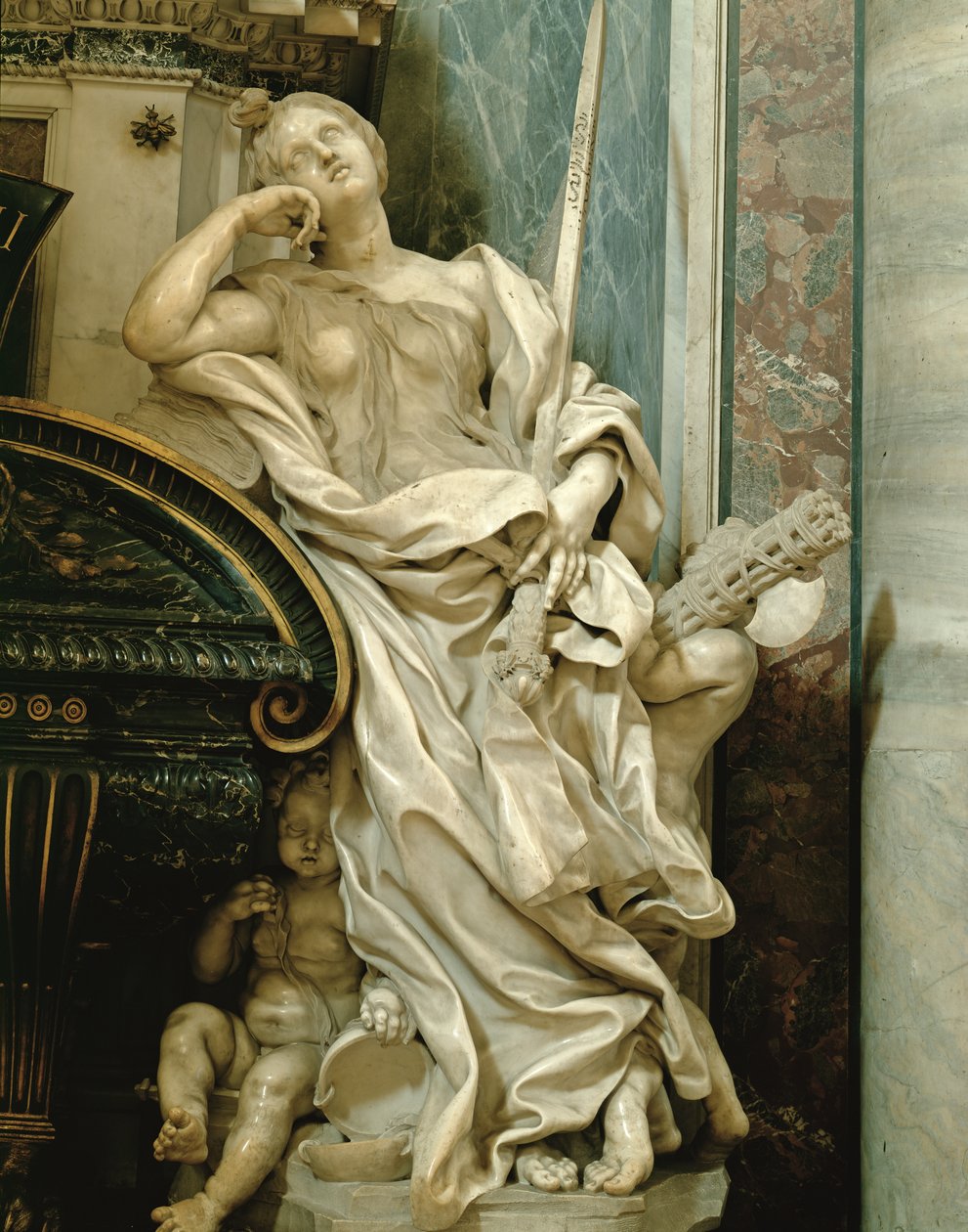 Liefdadigheid van het monument voor Urbanus VIII (1623-44) door Gian Lorenzo Bernini