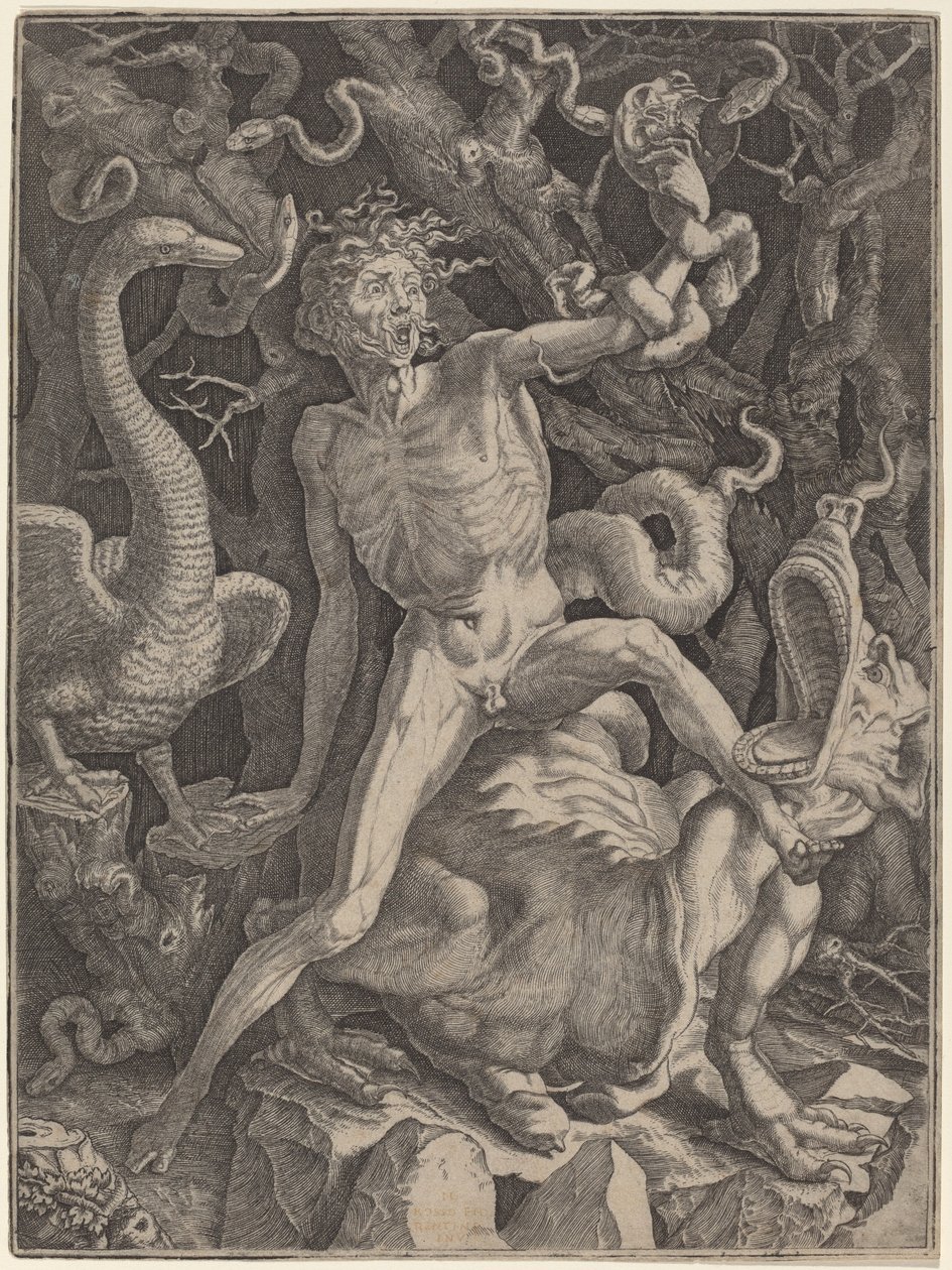 Woede door Gian Jacopo Caraglio after Rosso Fiorentino