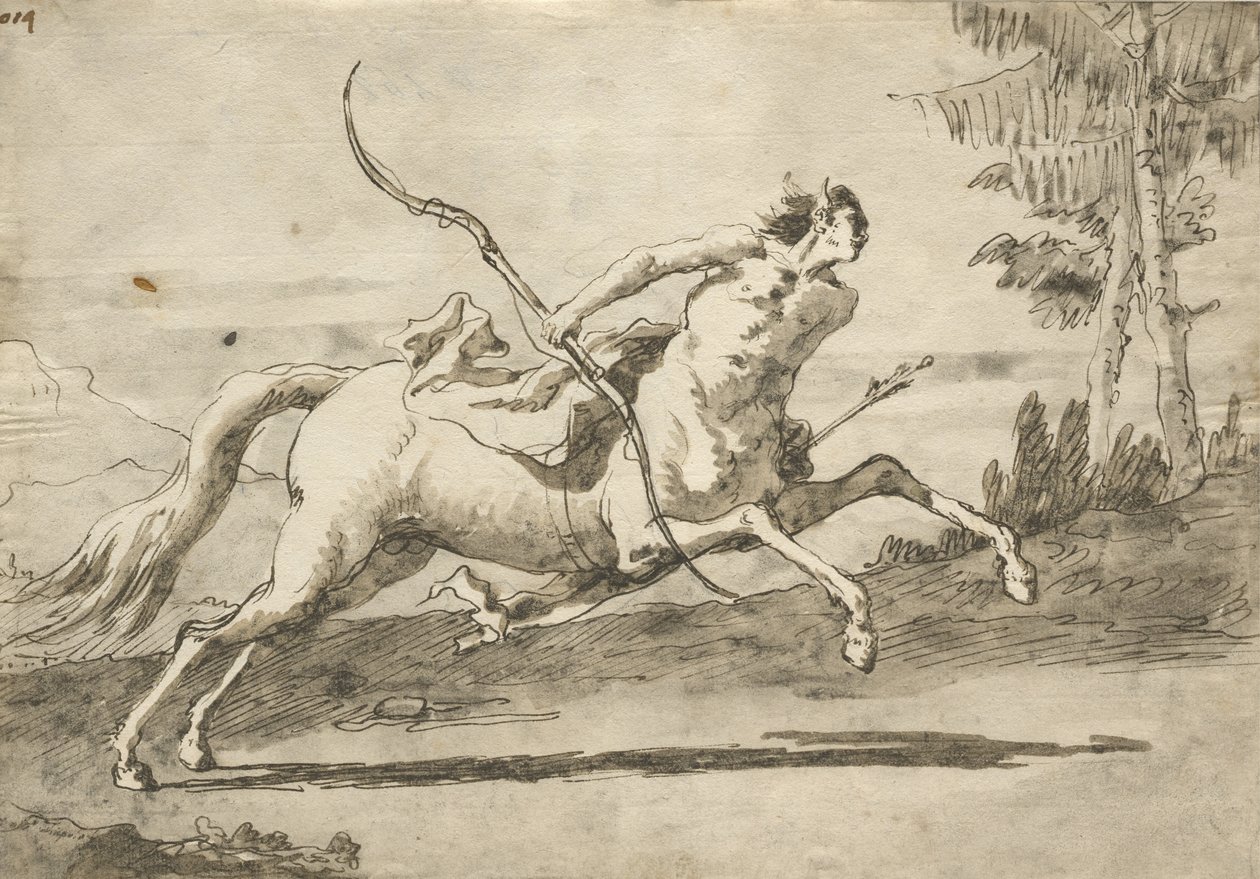 Galloperende centaur, c.1755-65 door Giovanni Domenico Tiepolo