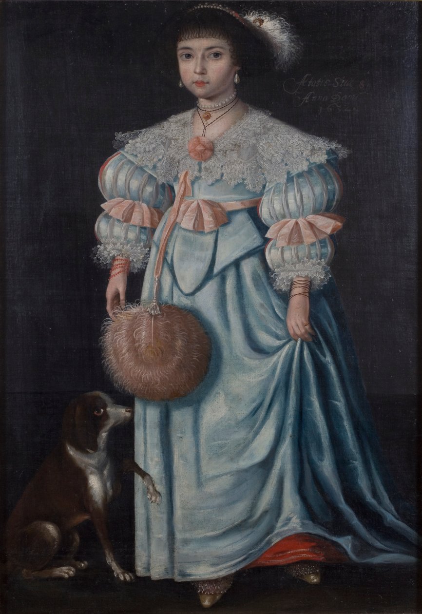Portret van een meisje, 8 jaar oud, 1632 door Gilbert Jackson
