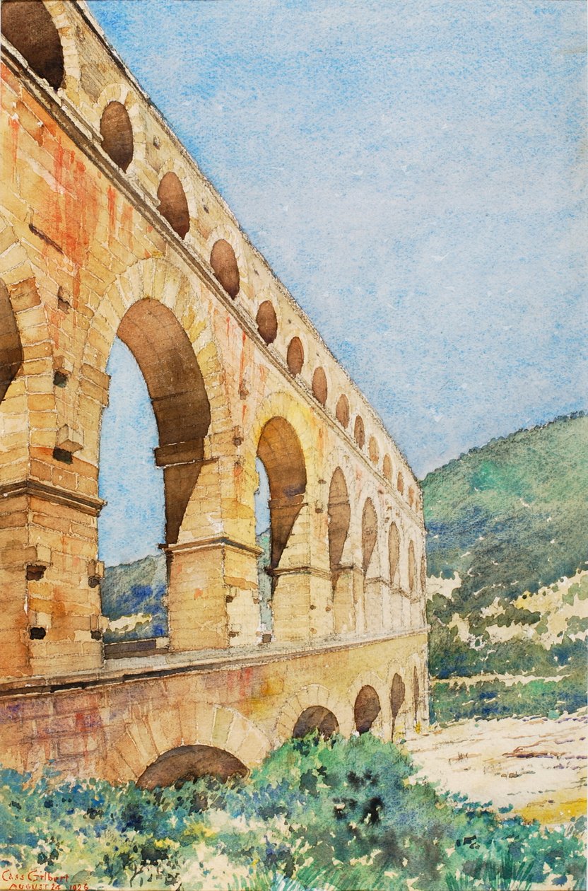 Pont du Gard, Frankrijk door Gilbert Cass
