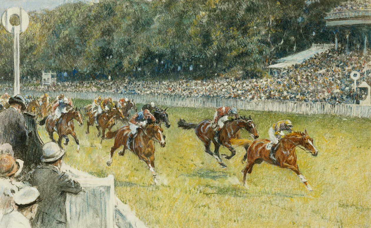 Een Finish bij Goodwood door Gilbert Holiday
