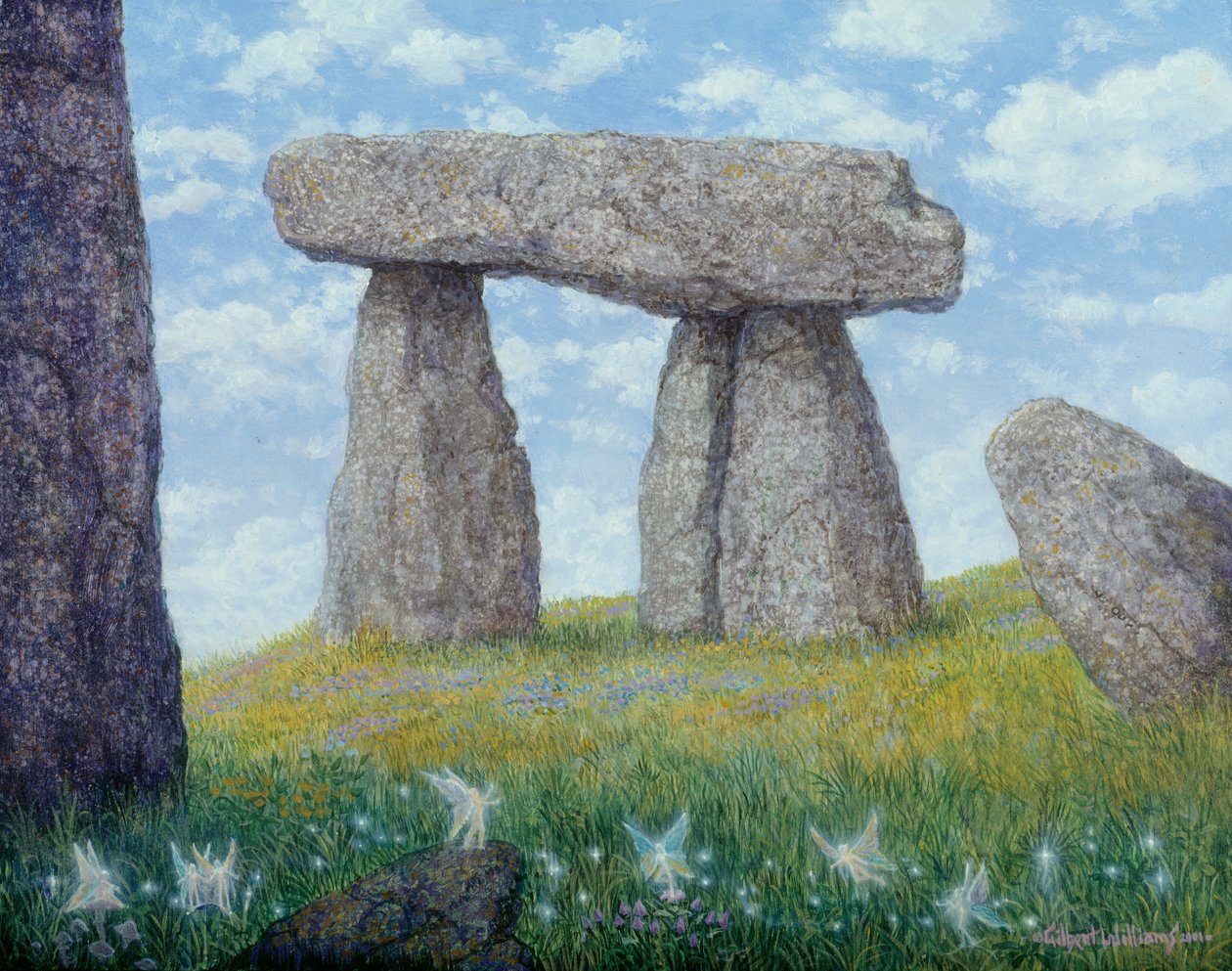 Oude stenen, 2001 (acryl op board) door Gilbert Williams