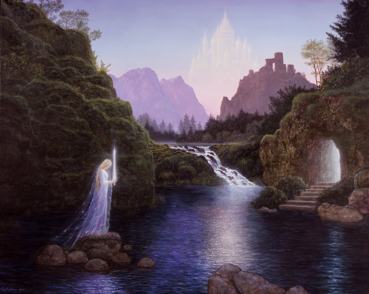 Camelot, 2006 (acryl op board) door Gilbert Williams