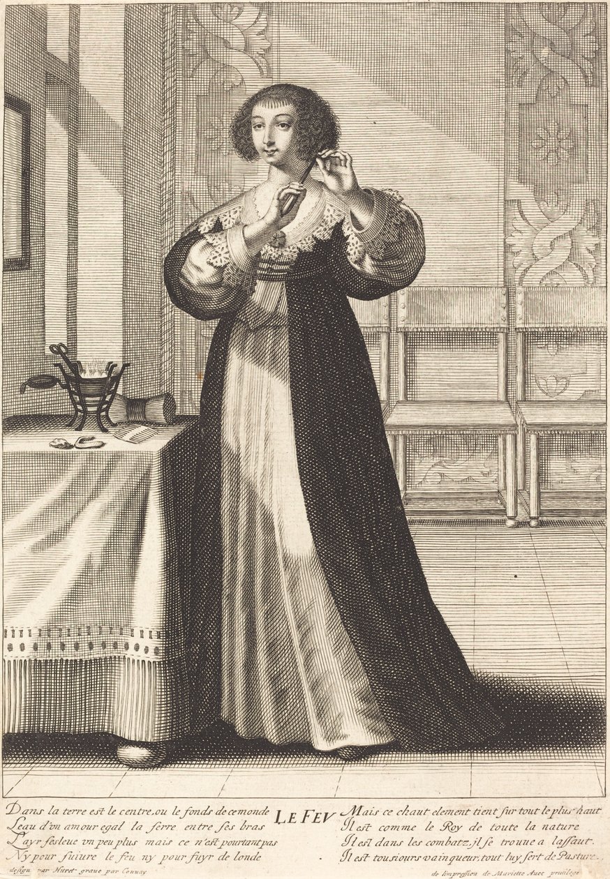 Het vuur door Gilles Rousselet after Grégoire Huret