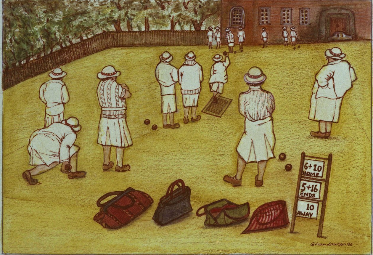 Bowlen, 1988 door Gillian Lawson