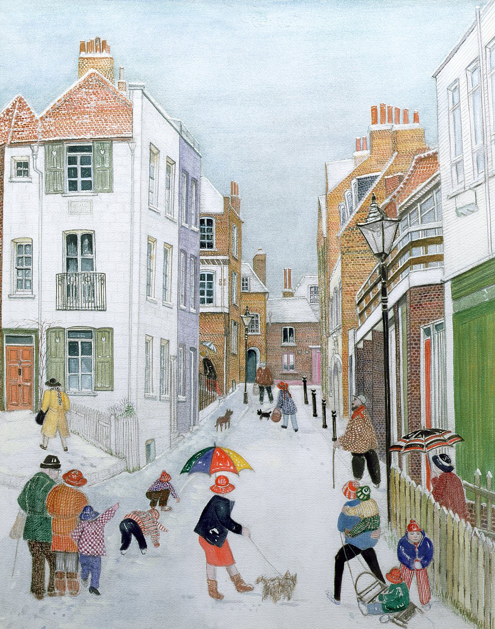 De berg, Hampstead, 1990 door Gillian Lawson