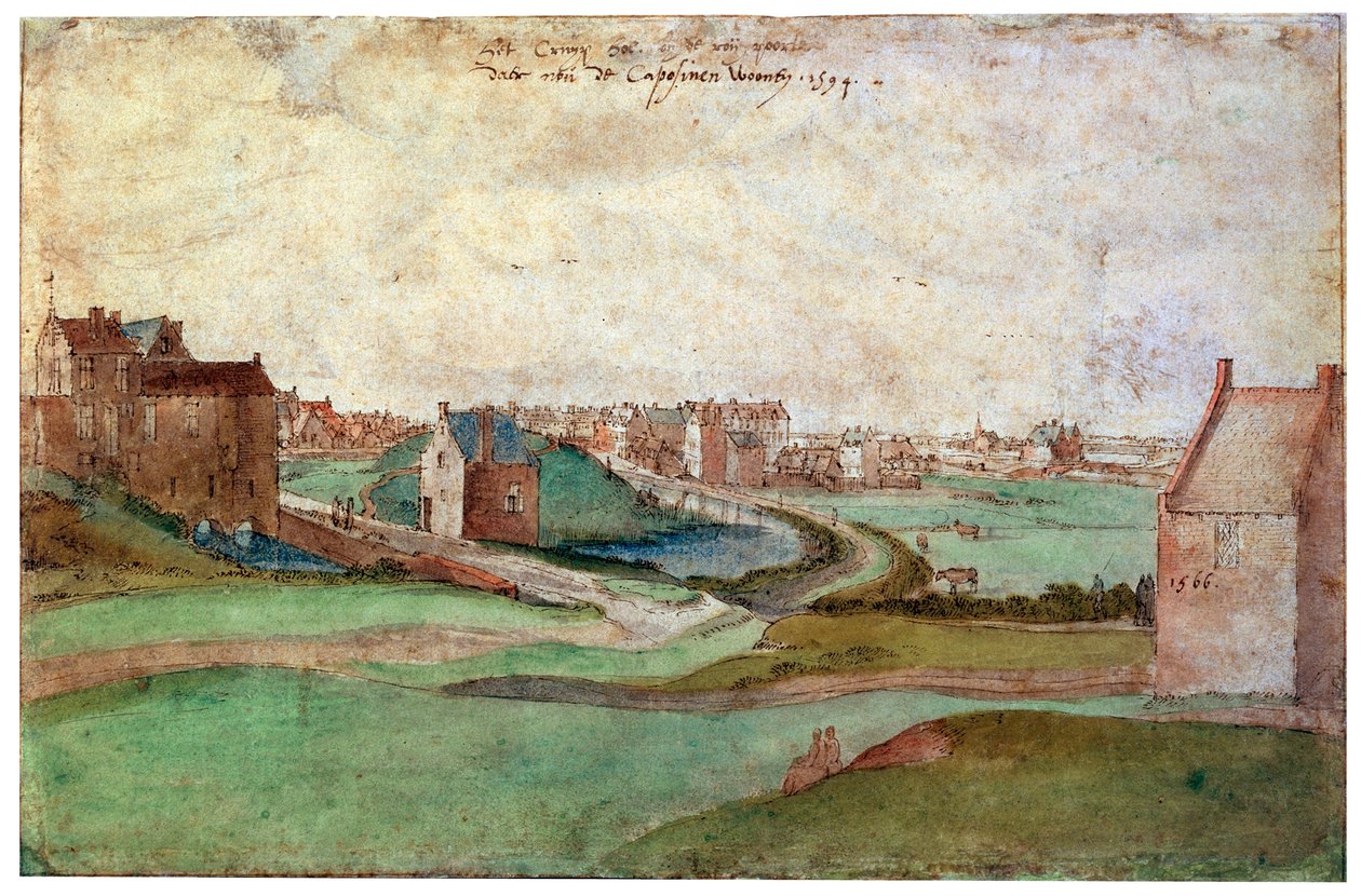 Landschap bij Antwerpen, 1566 door Gillis Mostaert