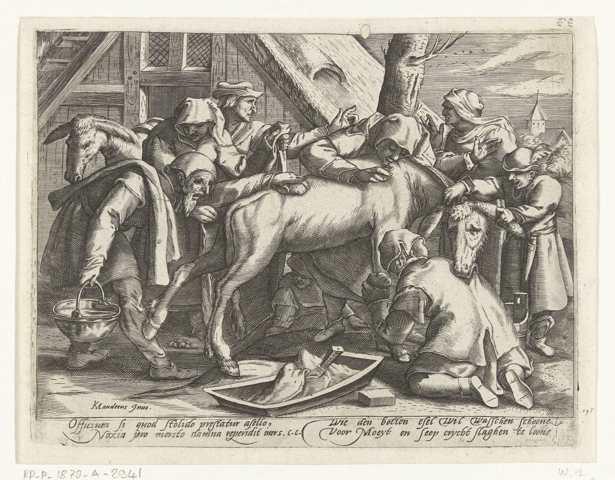 Het wassen van de ezel door Gillis van Breen