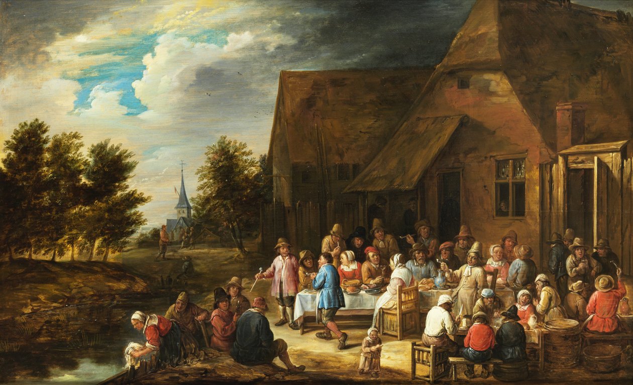 Rust achter een herberg door Gillis van Tilborgh
