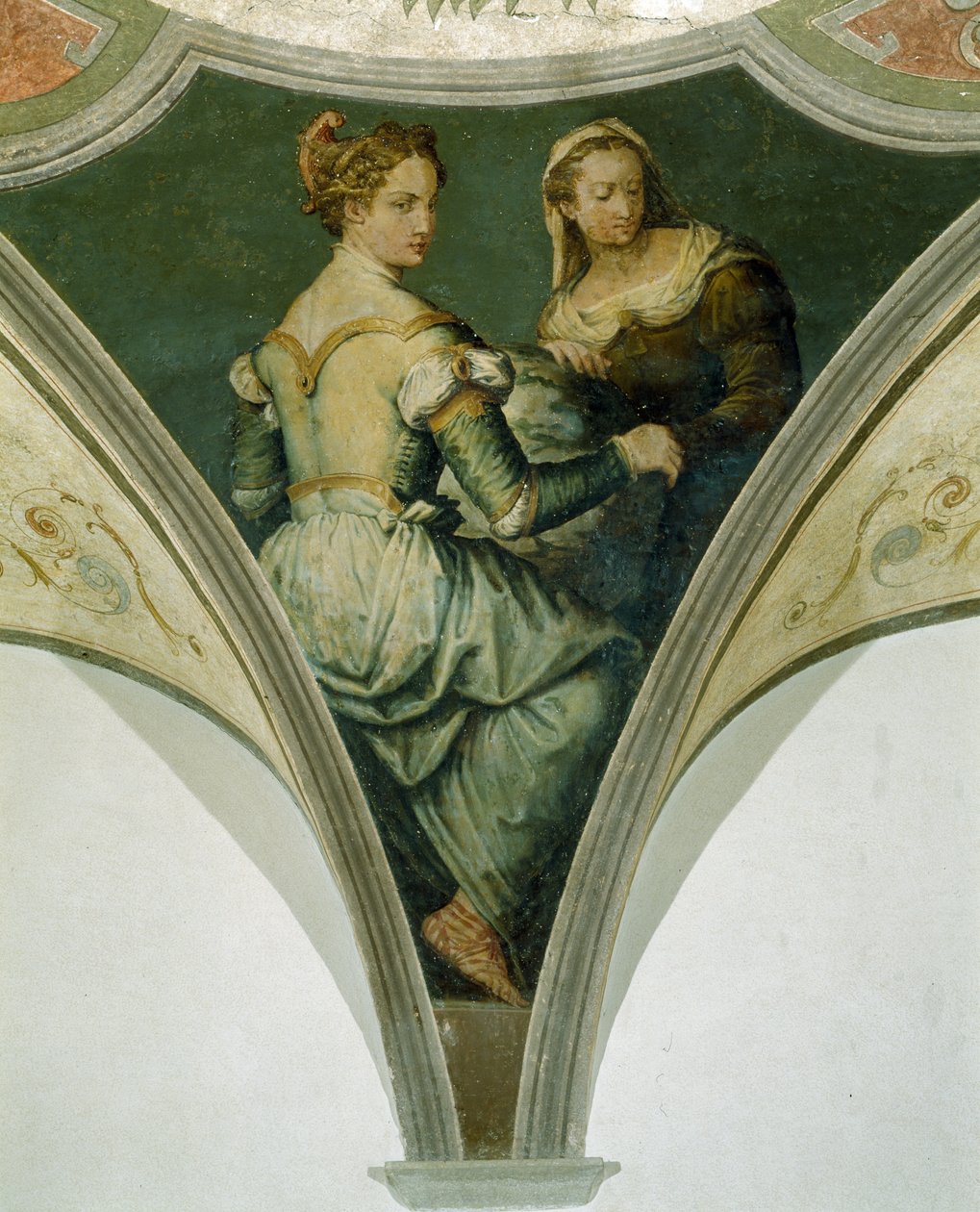 Muse, Camera di Apollo e delle muse door Giorgio Vasari