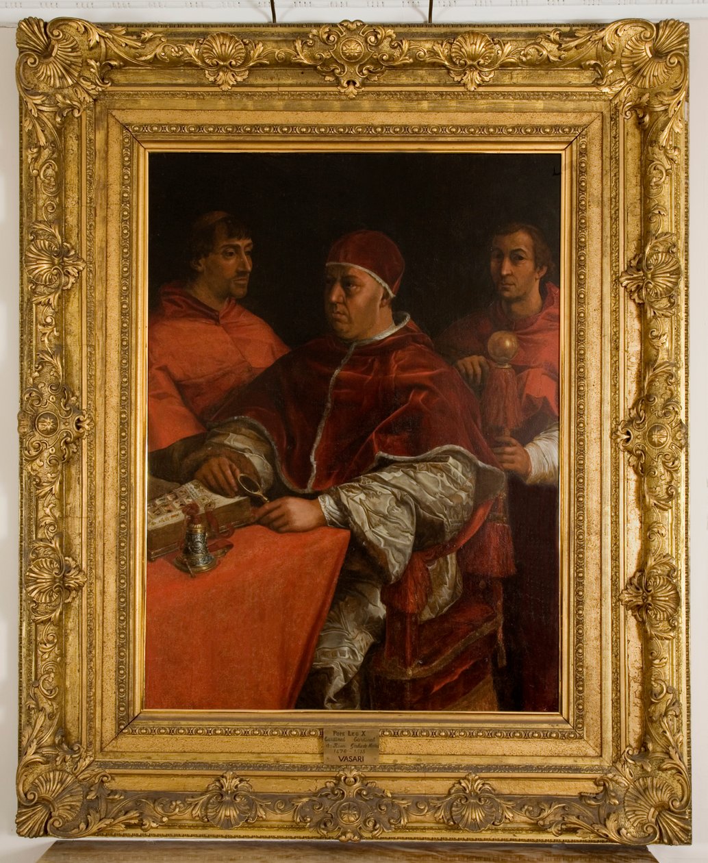Paus Leo X met twee kardinalen, naar Raphael door Giorgio Vasari