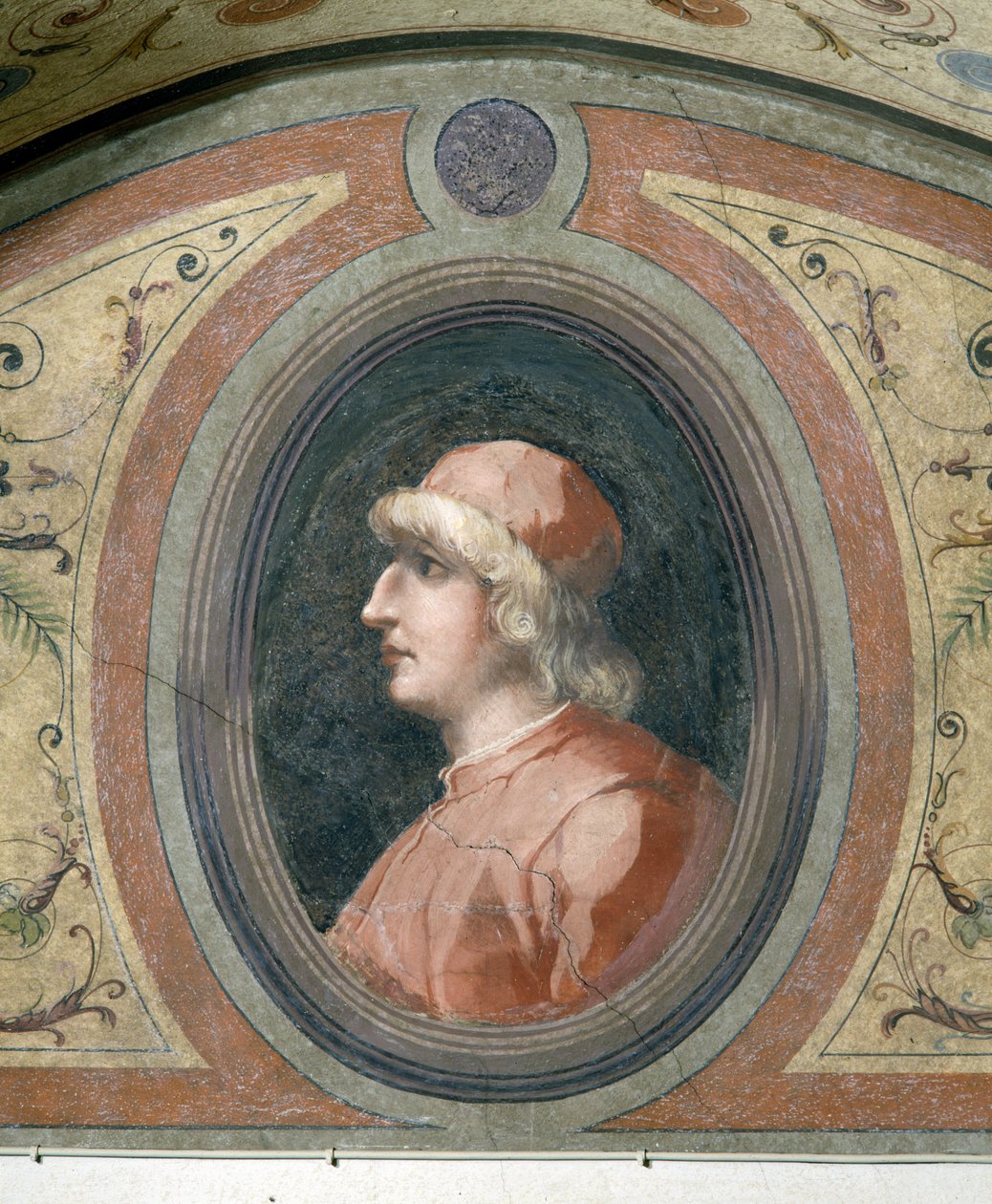 Portret van een man, Camera della Fama, 1548 door Giorgio Vasari