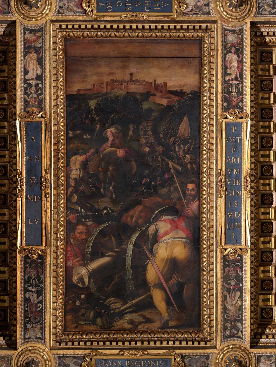 Bestorming van Monteriggioni door Giorgio Vasari