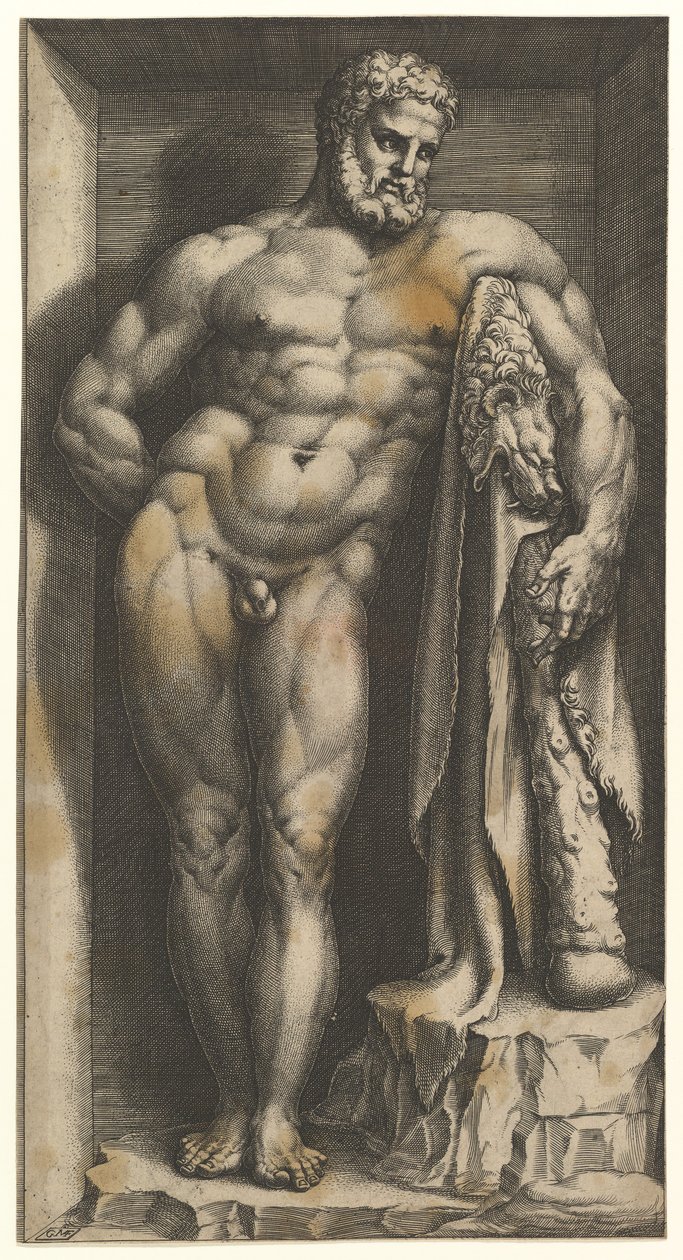 De Farnese Hercules door Giorgio Ghisi
