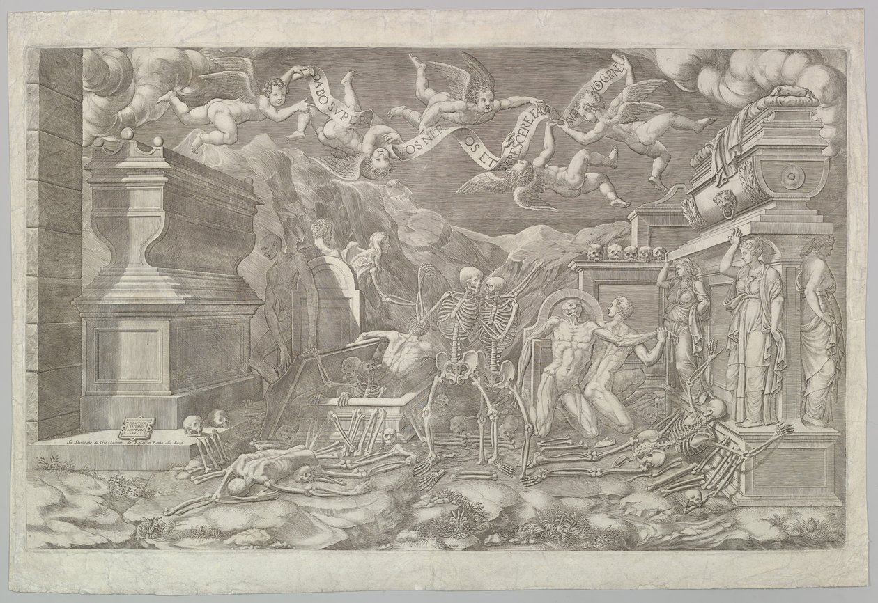Het Visioen van Ezechiël, 1554 door Giorgio Ghisi