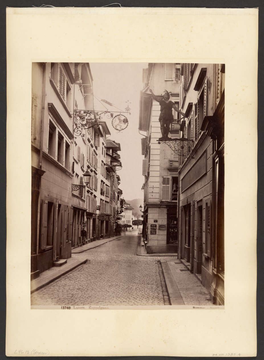 Lucerne, Kappelgasse door Giorgio Sommer