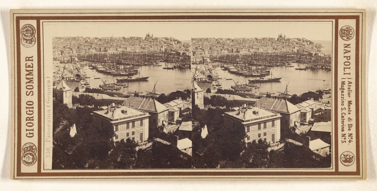Panorama (Genua) door Giorgio Sommer