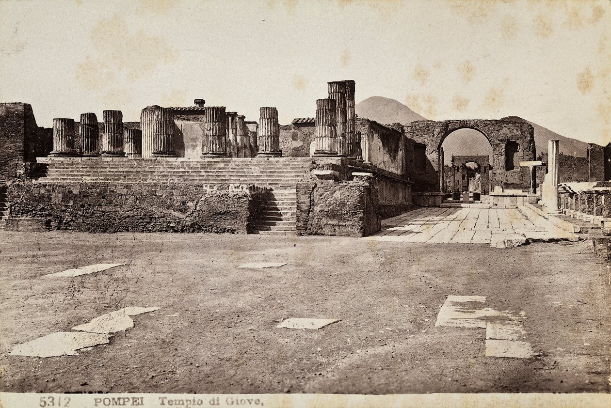 Tempel van Jupiter in Pompeii door Giorgio Sommer