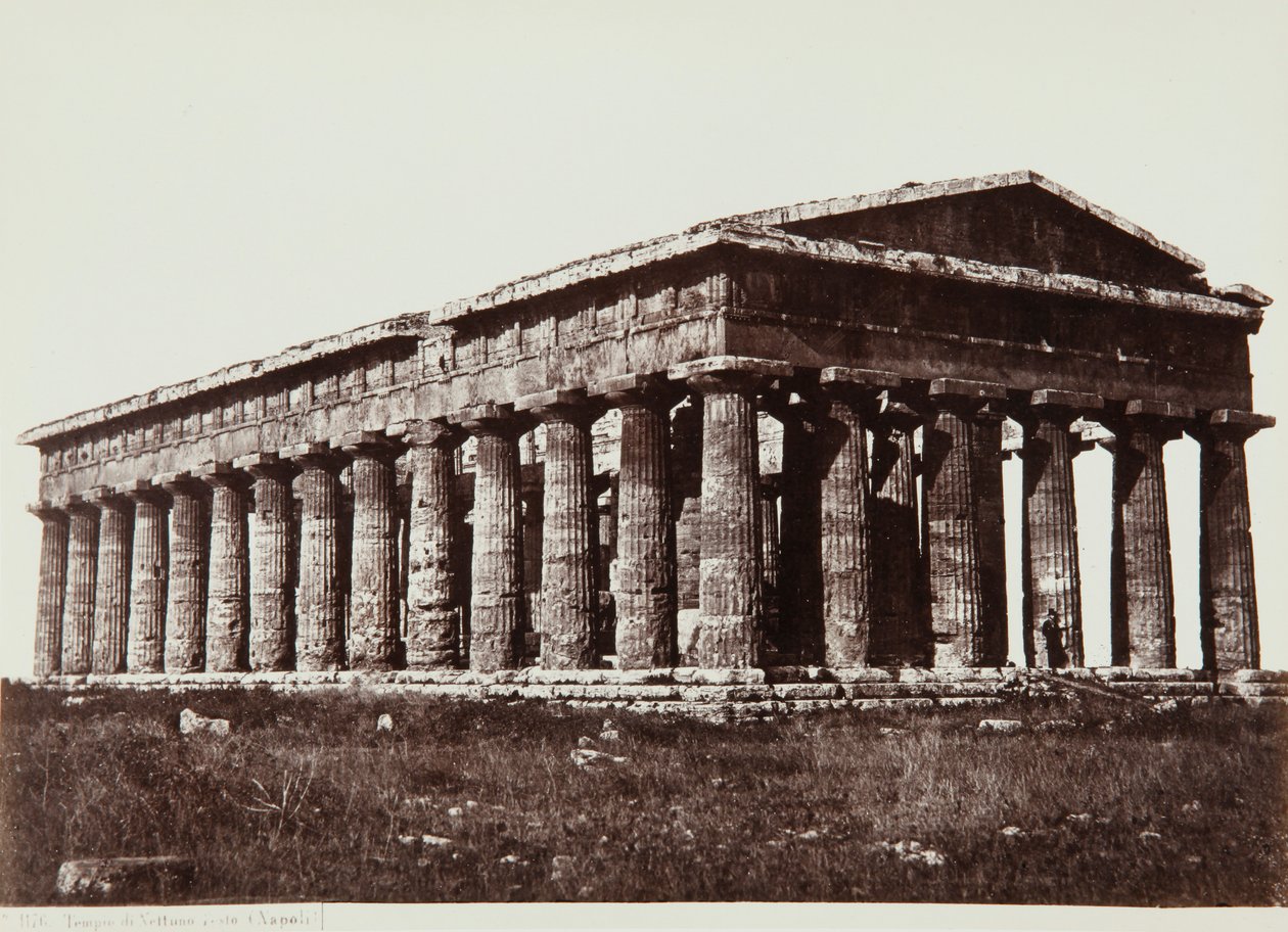 Tempel van Neptunus in Paestum door Giorgio Sommer