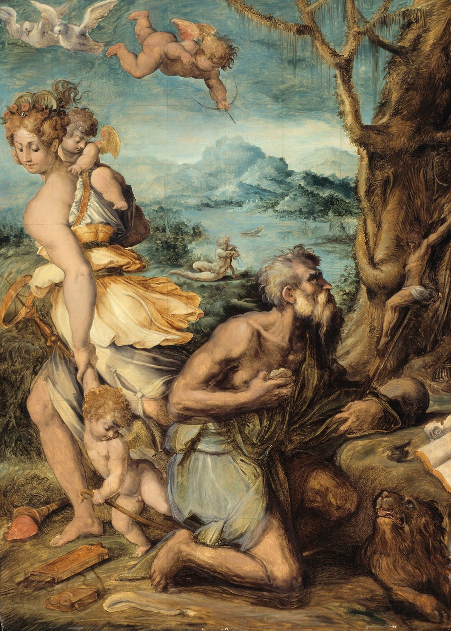 De verleiding van Sint Hiëronymus door Giorgio Vasari
