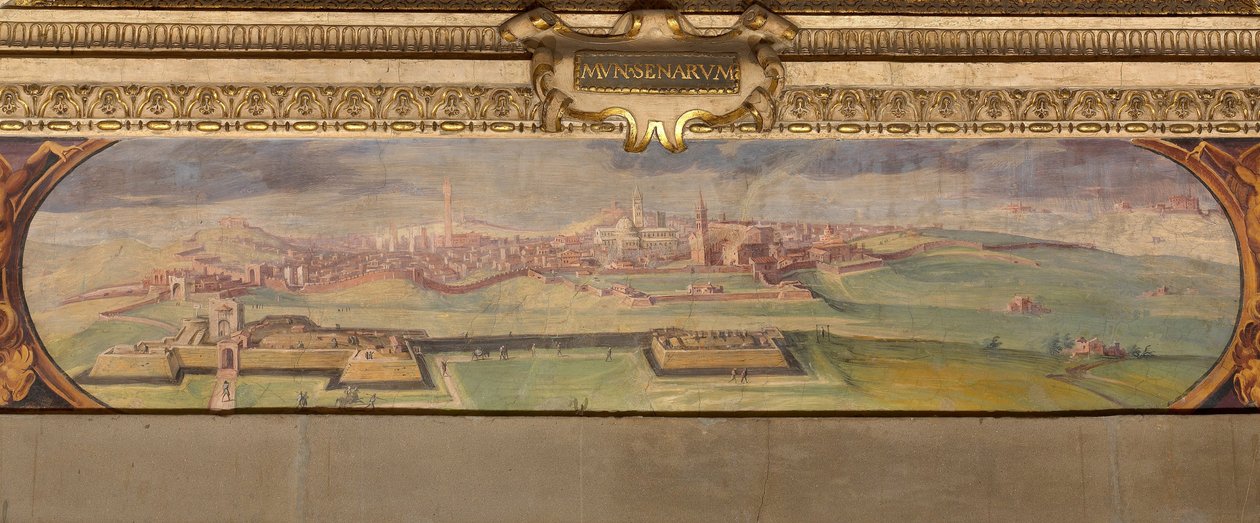 Uitzicht op Siena, 1557-1558 door Giorgio Vasari