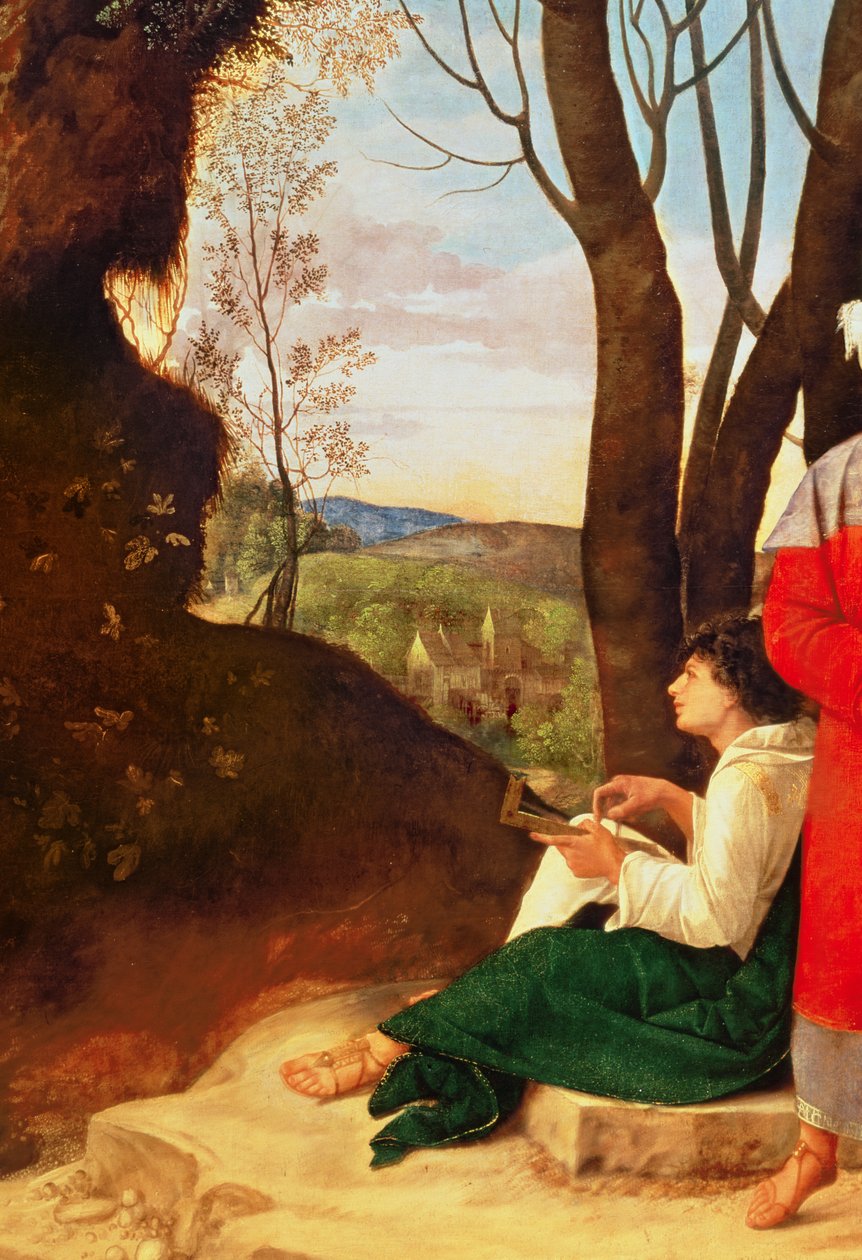 De drie filosofen (detail) door Giorgione da Castelfranco