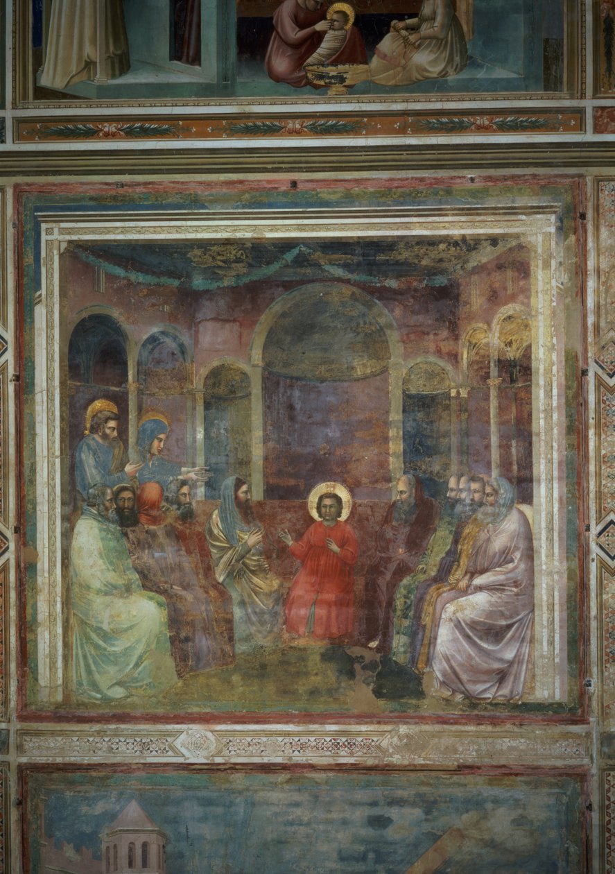Christus onder de Doktoren, c.1305 door Giotto di Bondone