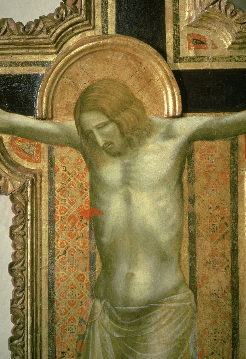 Kruisiging, detail van Christus door Giotto di Bondone