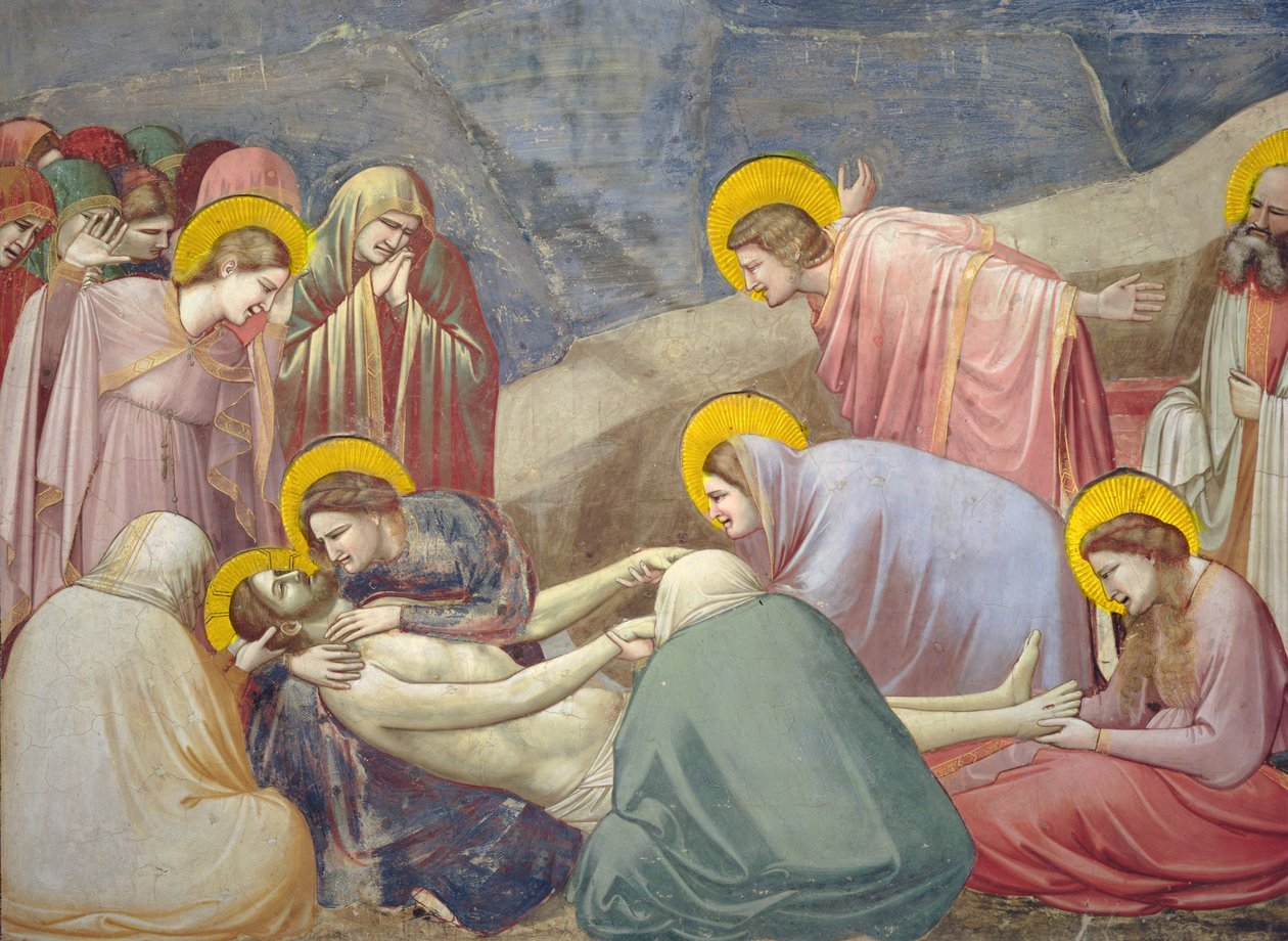 Rouw om de Dode Christus (detail) door Giotto di Bondone