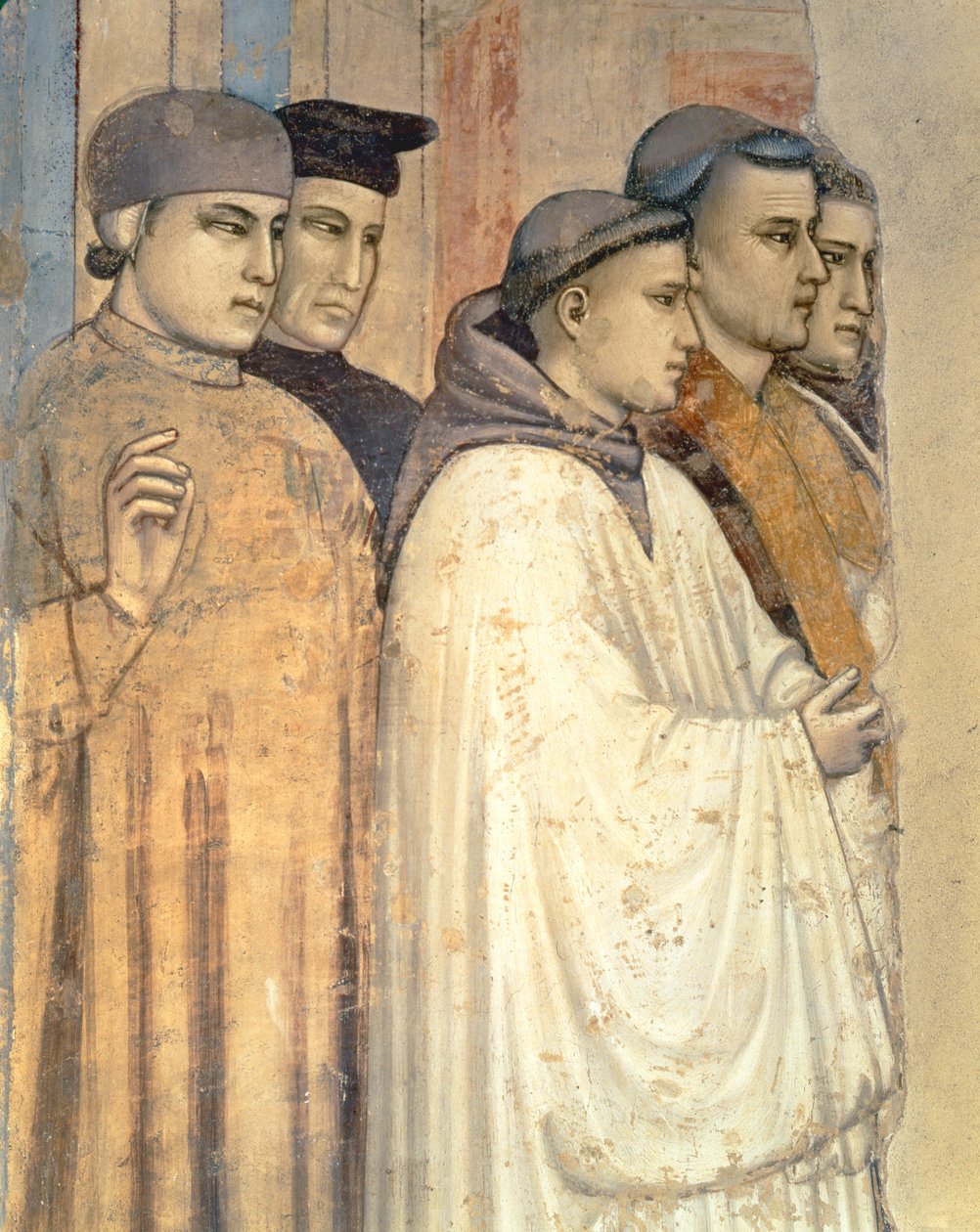 De dood van St. Franciscus (detail) uit de Bardi-kapel fresco door Giotto di Bondone