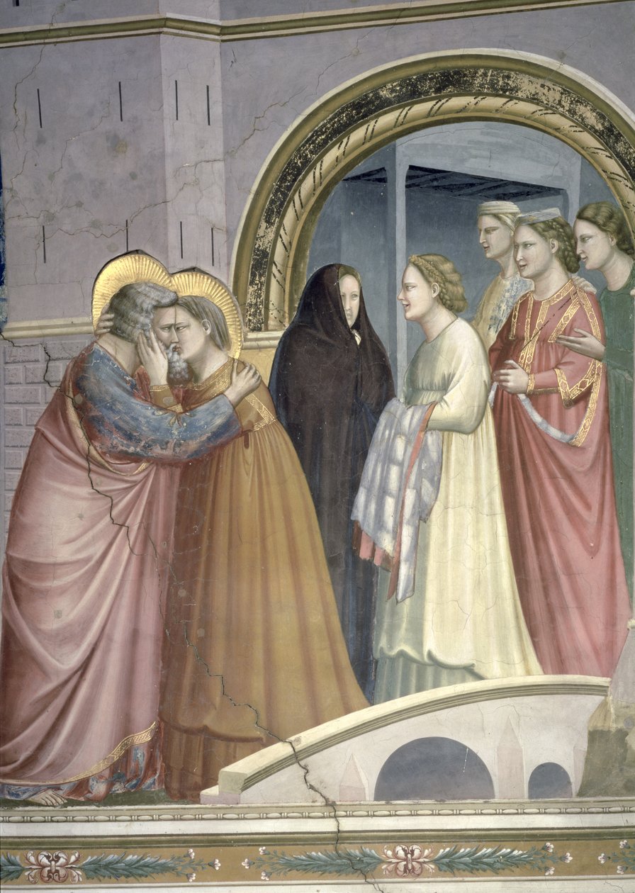 De ontmoeting bij de Gouden Poort (detail) door Giotto di Bondone