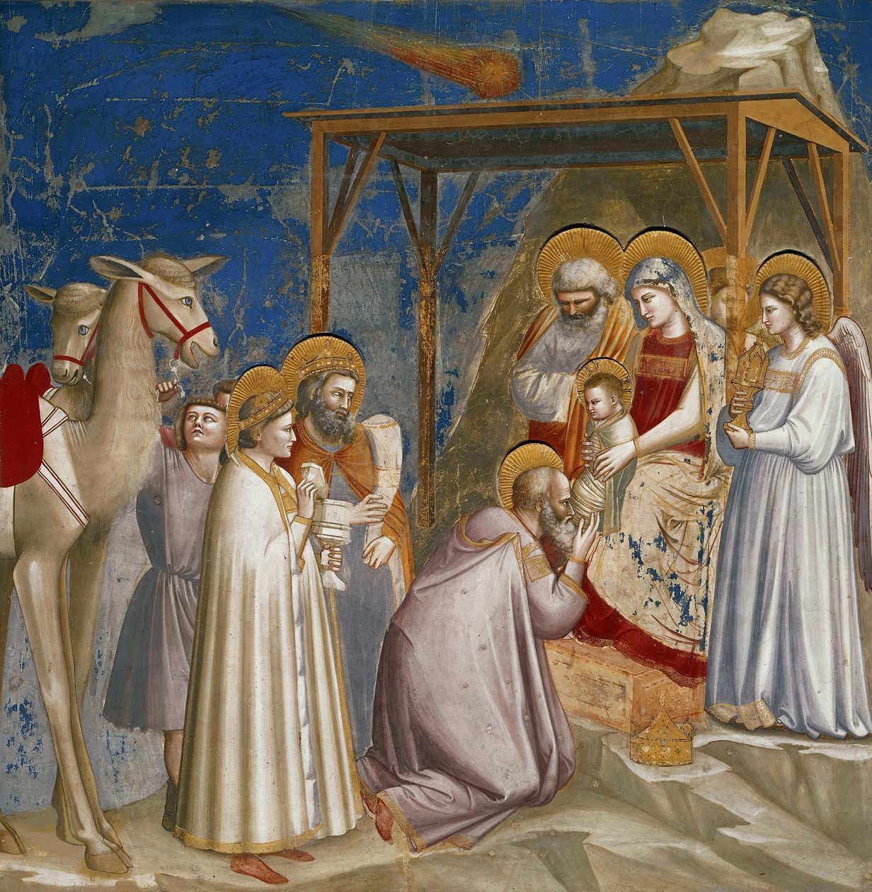 De Aanbidding der Wijzen door Giotto (c.1266 1337)