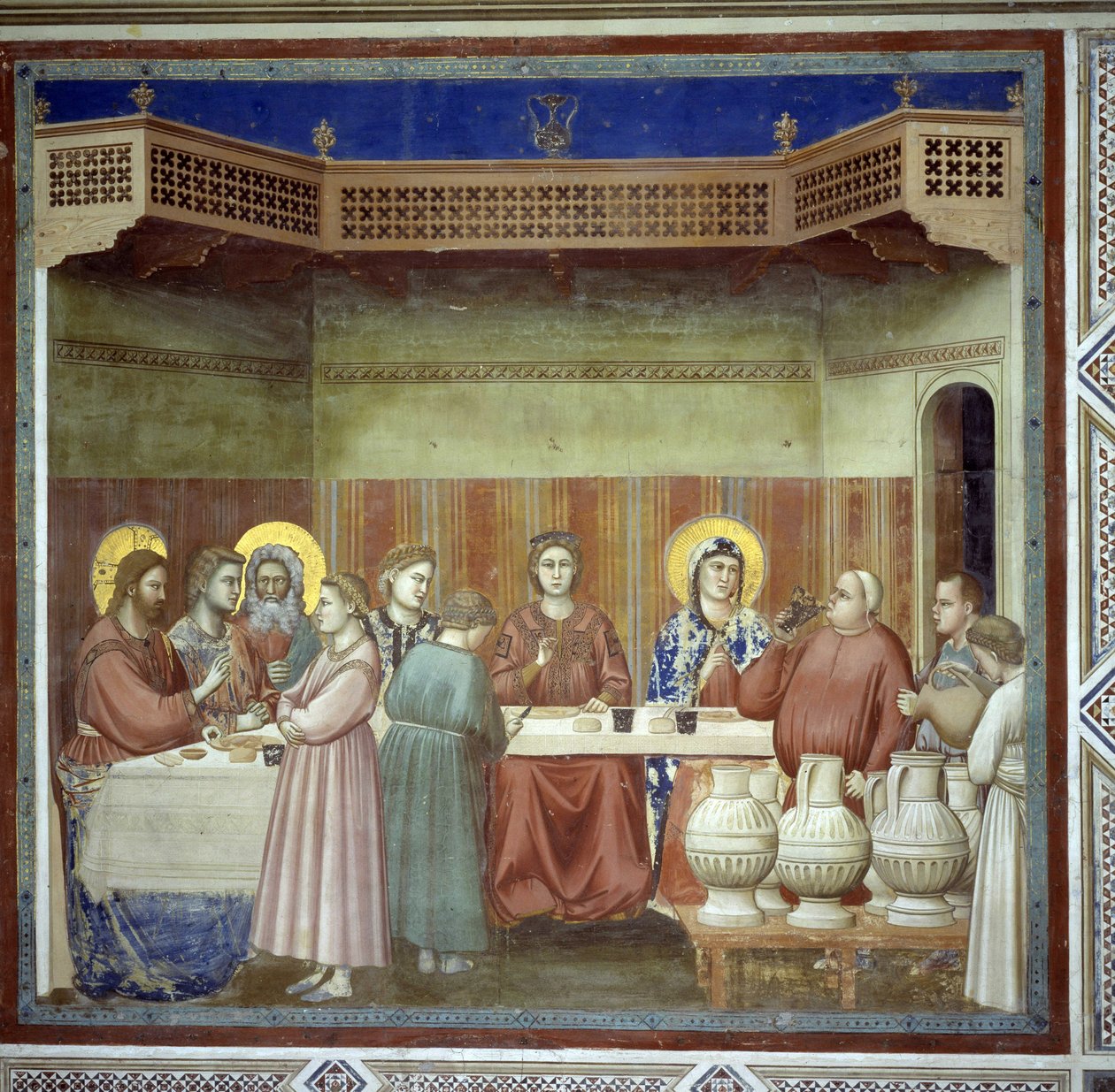 De bruiloft te Kana door Giotto (c.1266 1337)