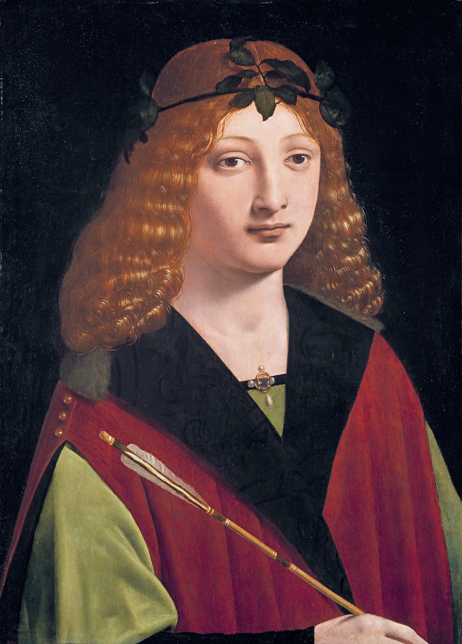 Portret van een jongeling met een pijl door Giovanni Antonio Boltraffio