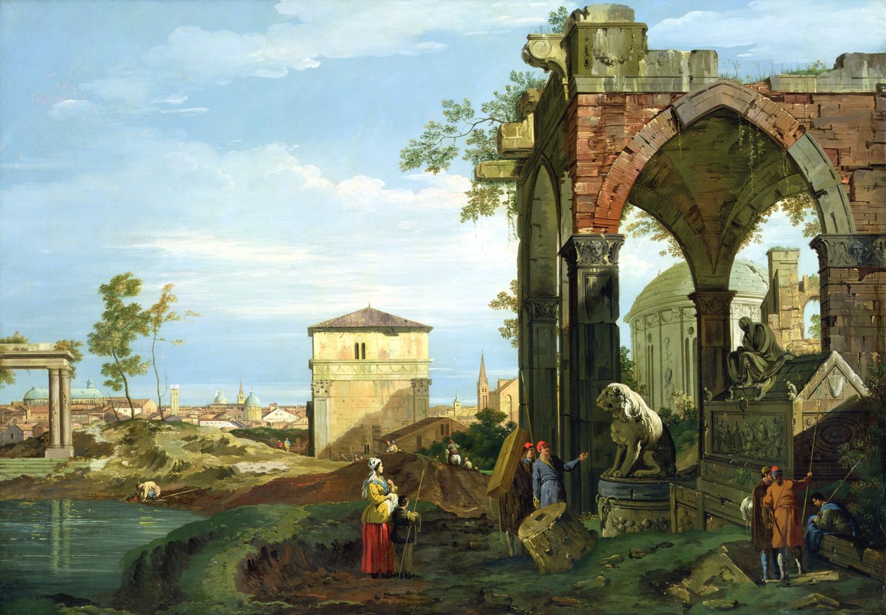 Capriccio met Motieven uit Padua door Giovanni Antonio Canal
