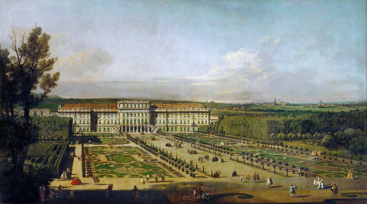 Keizerlijk Lustslot Schönbrunn, Tuingevel door Giovanni Antonio Canal