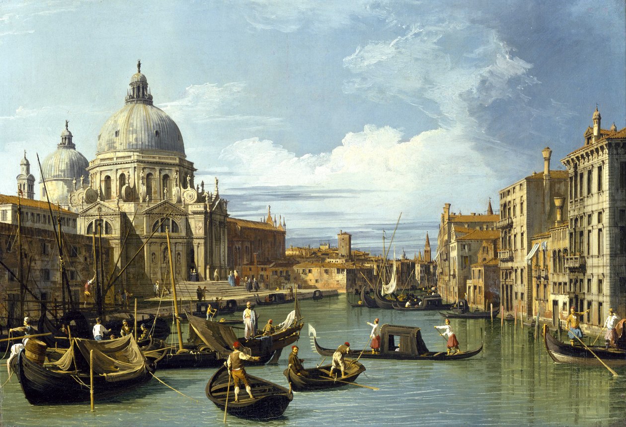 De Ingang van het Grote Kanaal, Venetië door Giovanni Antonio Canal