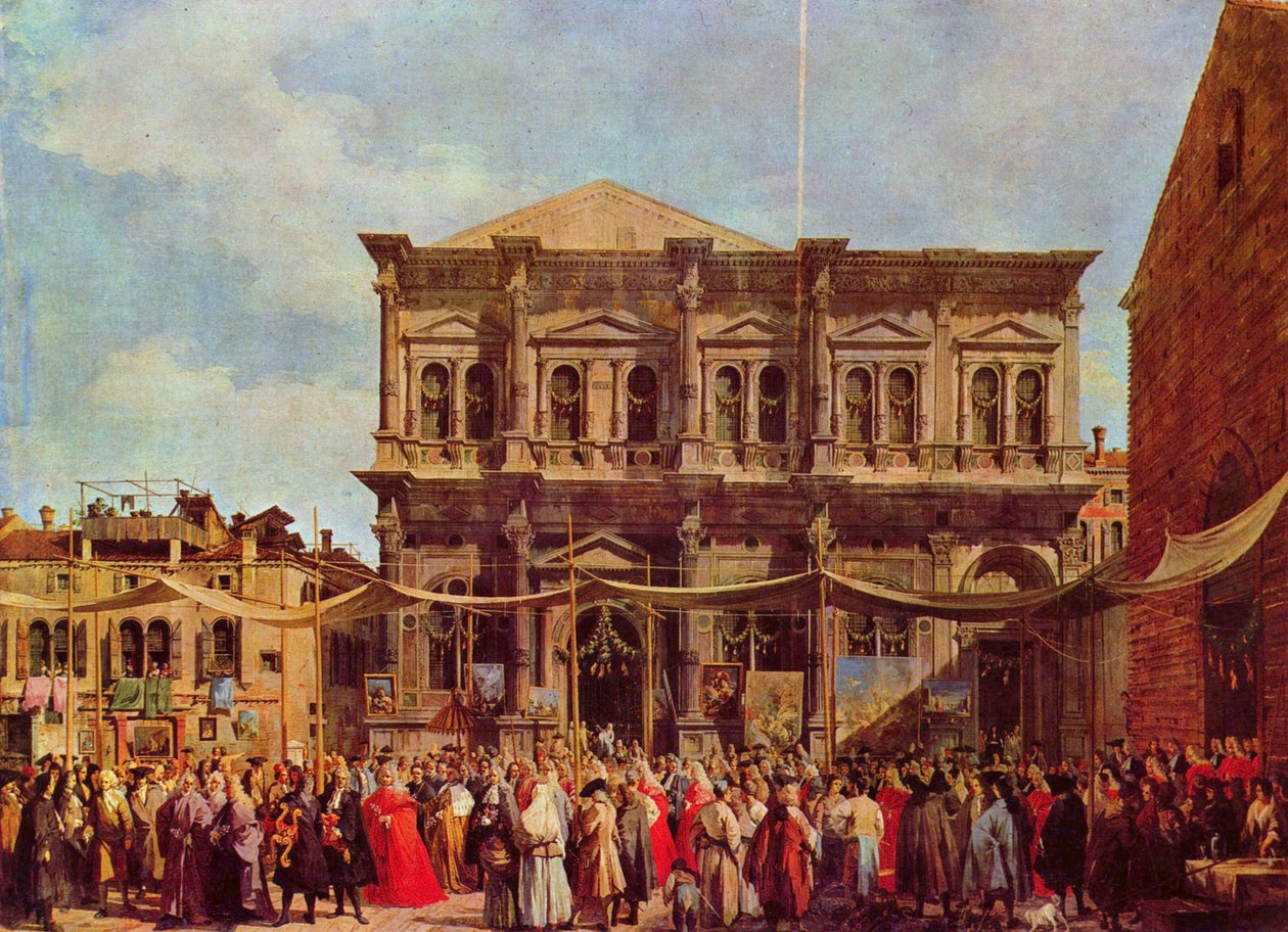 Het feest van Sint Rochus door Giovanni Antonio Canal
